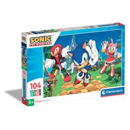 Puzzle 104 piese Clementoni Supercolor Sonic The Hedgehog 27256 | Hippoland