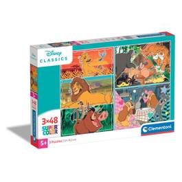 Puzzle 3 x 48 piese Clementoni Disney Classics 25285 | Hippoland