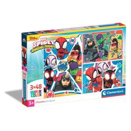 Puzzle 3 x 48 piese Clementoni Spidey and His Amazing Friends 25282 ...