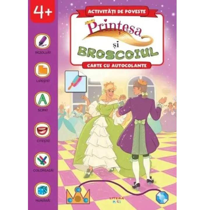 Activitati de poveste. Printesa si broscoiul. Carte cu autocolante ...