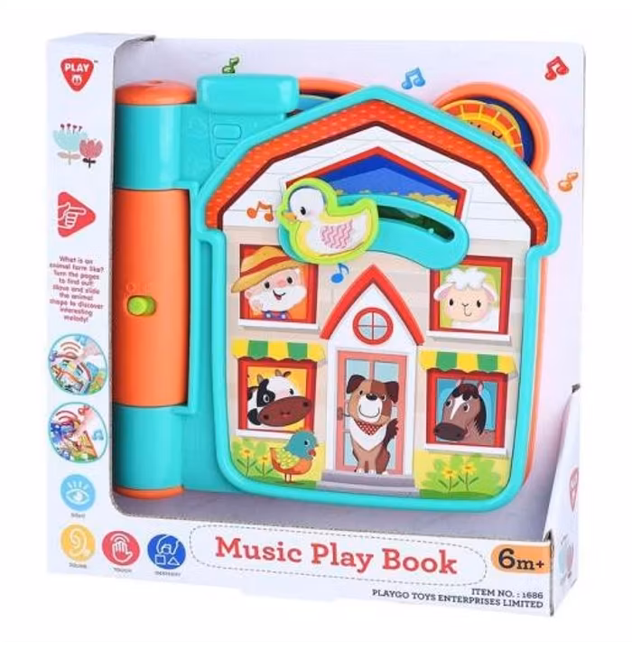 Carte muzicala cu sunete animale PlayGo| Hippoland