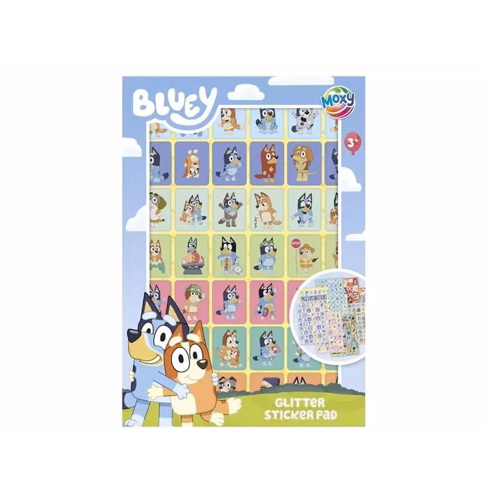 GRAFIX Bluey Carte cu Stickere cu Sclipici A5 cu 8 Pagini,