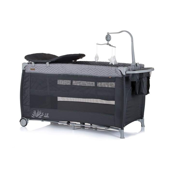 Patut pliabil cu doua niveluri Chipolino Bella 2022 Anthracite