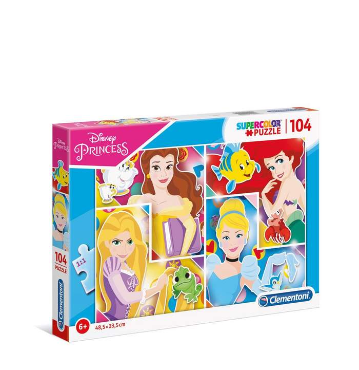 Puzzle 104 piese Clementoni Supercolor Disney Princess | Hippoland