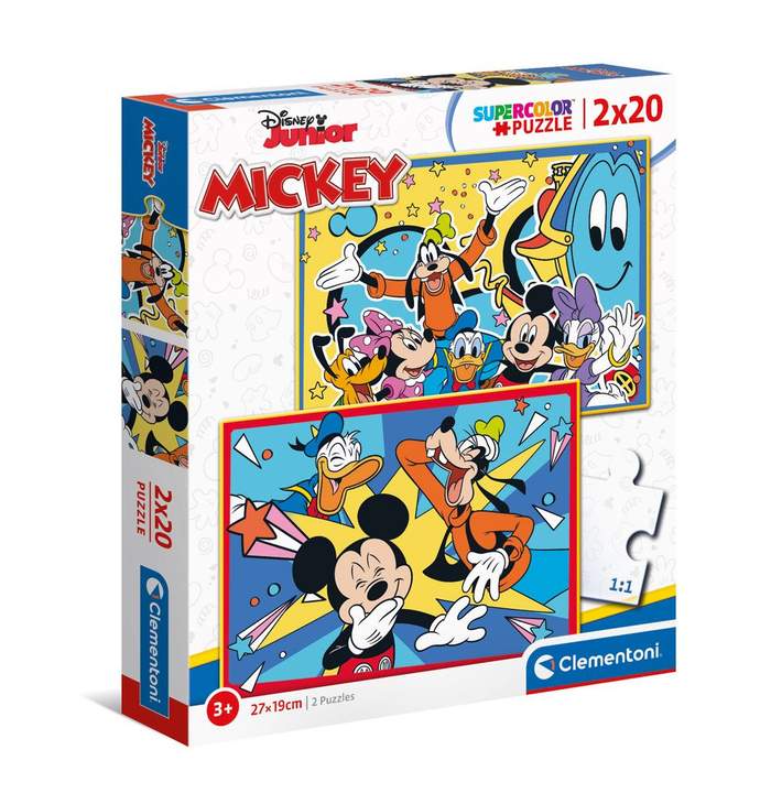 Puzzle 2 x 20 piese Clementoni Disney Mickey Mouse | Hippoland