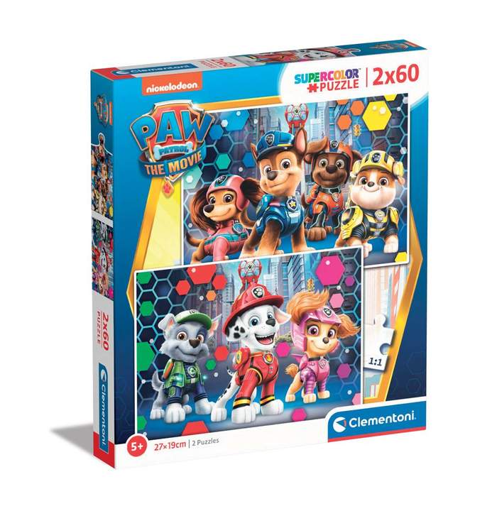 Puzzle 2 x 60 piese Clementoni Paw Patrol The Movie 24787 | Hippoland
