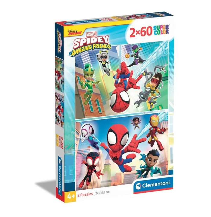Puzzle 2 x 60 piese Clementoni Spidey and His Amazing Friends 21625 ...