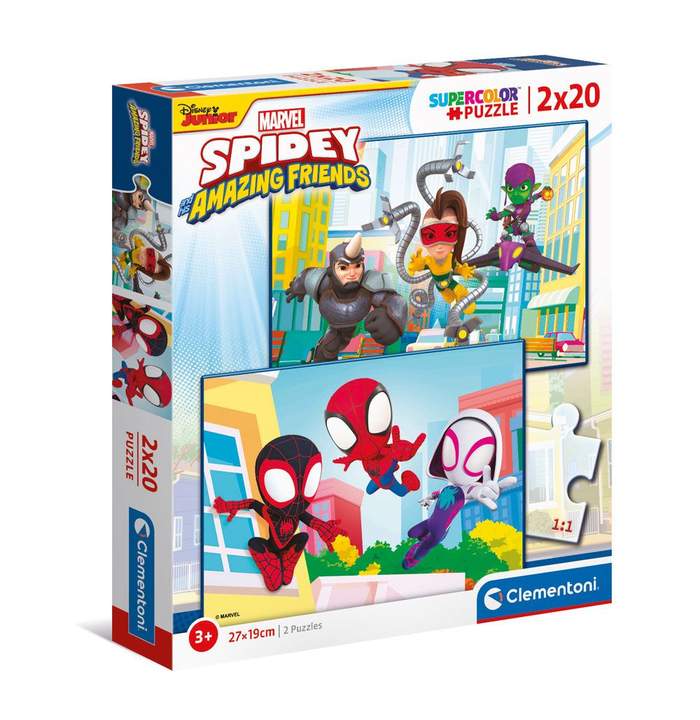 Puzzle 2x20 piese Clementoni Spidey And His Amazing Friends | Hippoland