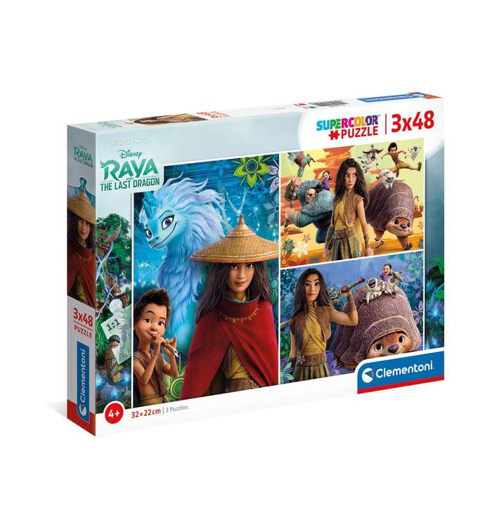Puzzle 3 x 48 piese Clementoni Disney Raya | Hippoland