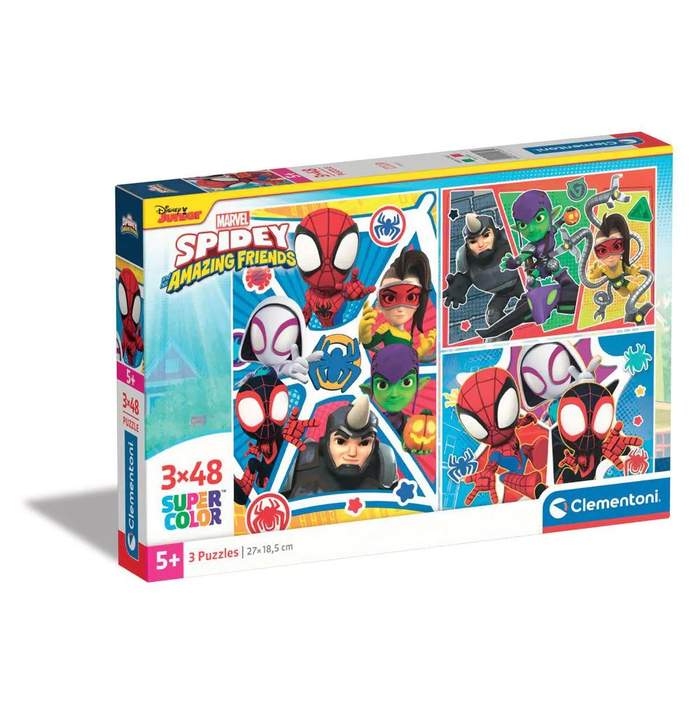 Puzzle 3 x 48 piese Clementoni Spidey and His Amazing Friends 25282 ...