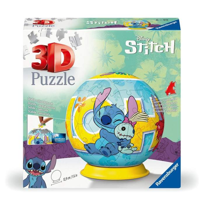 Puzzle 3D Ravensburger bila Disney Stitch 72 piese | Hippoland
