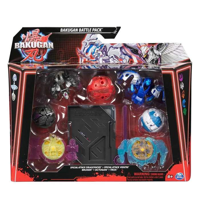 【すぐ遊べる】BAKUGAN プレイセット バッグ付き Set Bakugan Special Attack Battle Pack Dragonoid cu 5 figurine