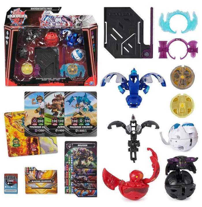 【すぐ遊べる】BAKUGAN プレイセット バッグ付き Set Bakugan Special Attack Battle Pack Dragonoid cu 5 figurine